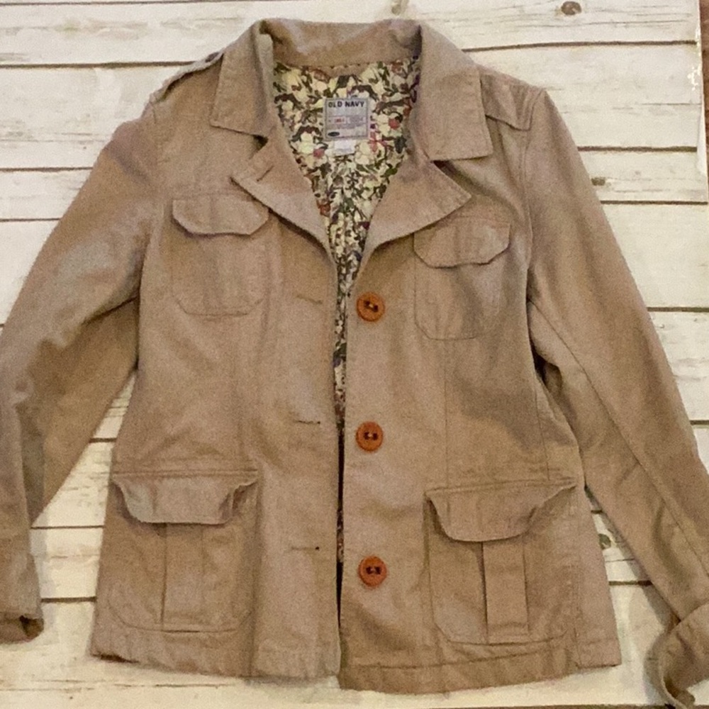Old Navy Women's Tan Large Utility Jacket